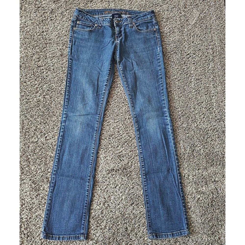 Blue Asphalt Jeans Women's Size 7 R Low Rise Straight Denim Size 28x29 Blue